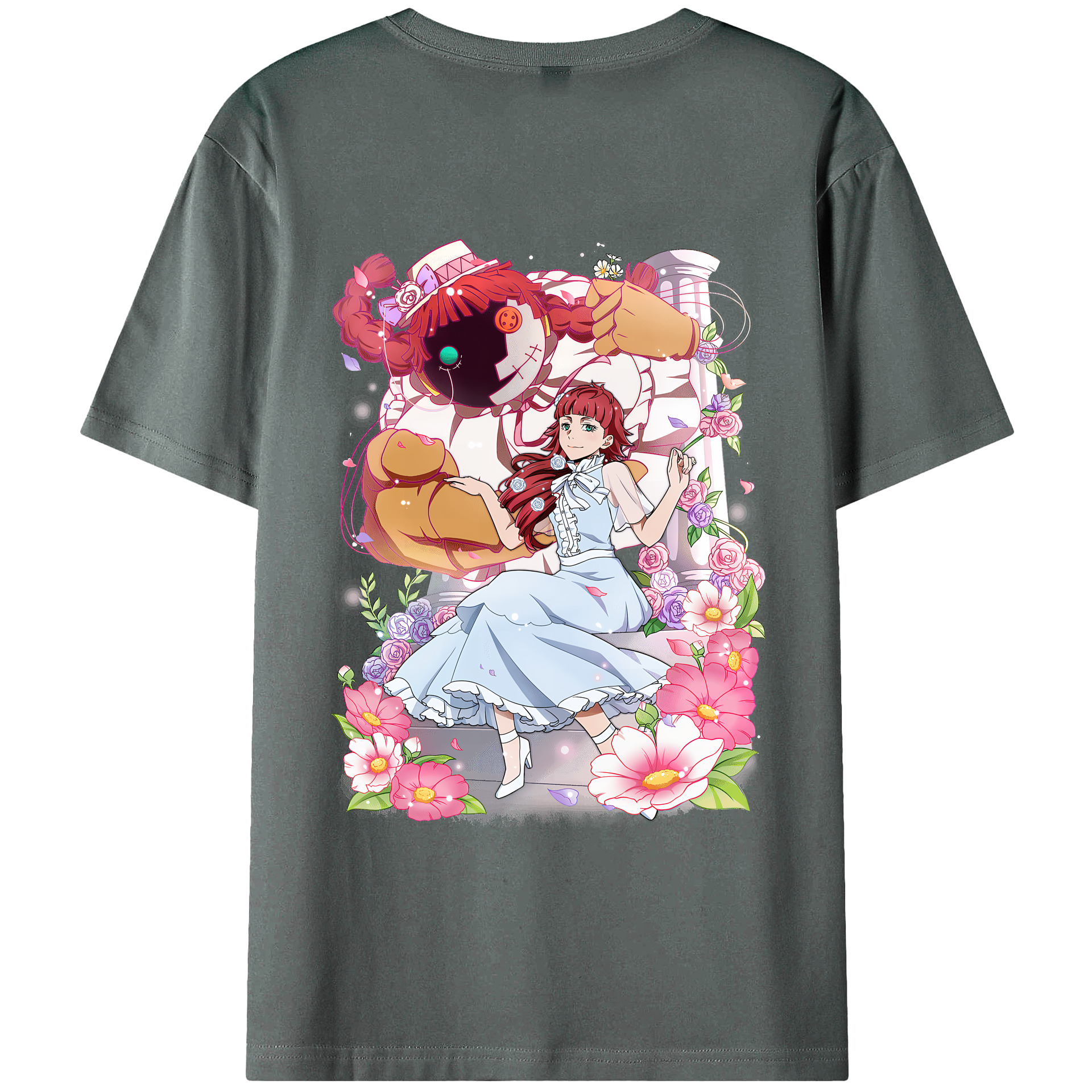 （画像用） 文豪ストレイドッグス Bungo Stray Dogs 綿100％ メンズ半袖Tシャツ（バックプリント） 通気性